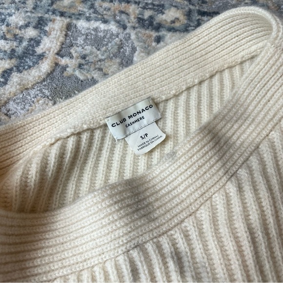 Off shoulder Cream Sweater Club Monaco Cashmere - Picture 4 of 5